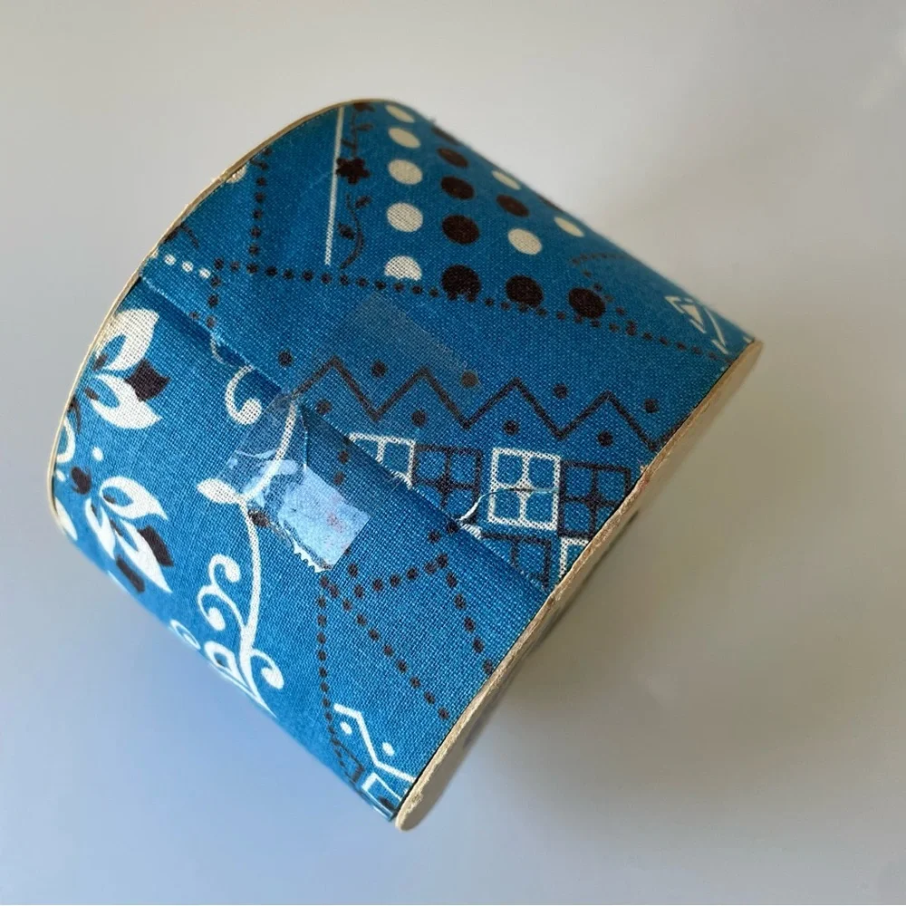 Vintage Princo Blue Bandana Pattern Ribbon